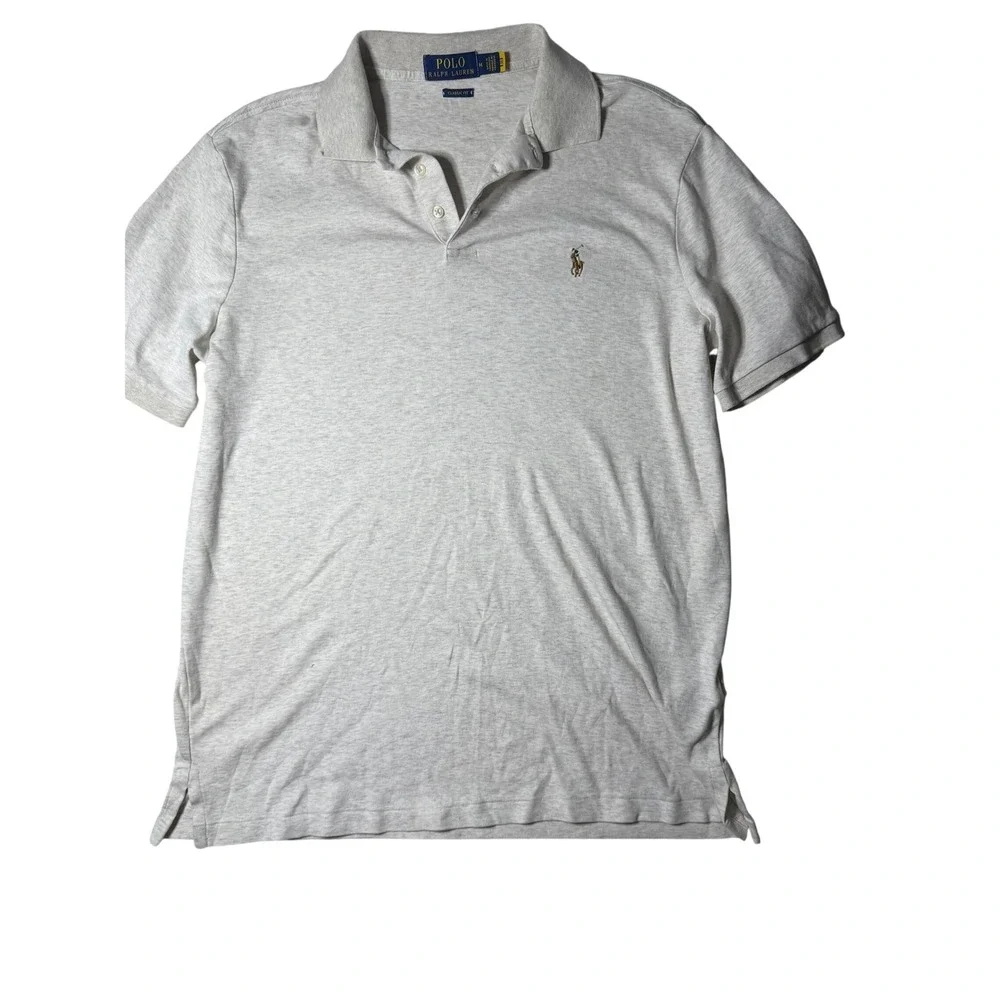 Polo Ralph Lauren Mens Classic Fit Polo Shirt Grey Heather XL Short Sleeve Pony